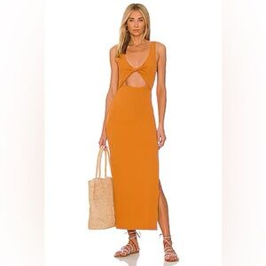 L*Space Terracotta Cut-Out Maxi Dress